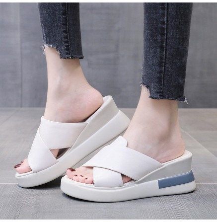 2024-2 summer new Korean version of muffin women's slippers