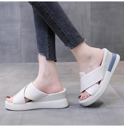 2024-2 summer new Korean version of muffin women's slippers